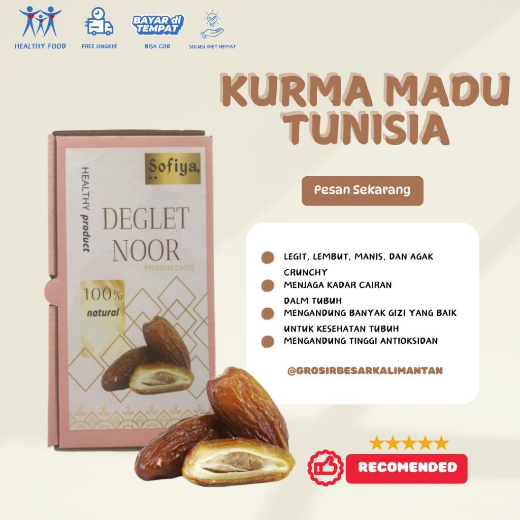 

AFL 500 GRAM KURMA BOX SOFIYA TUNISIA MADU DEGLET NOOR SAFIYA