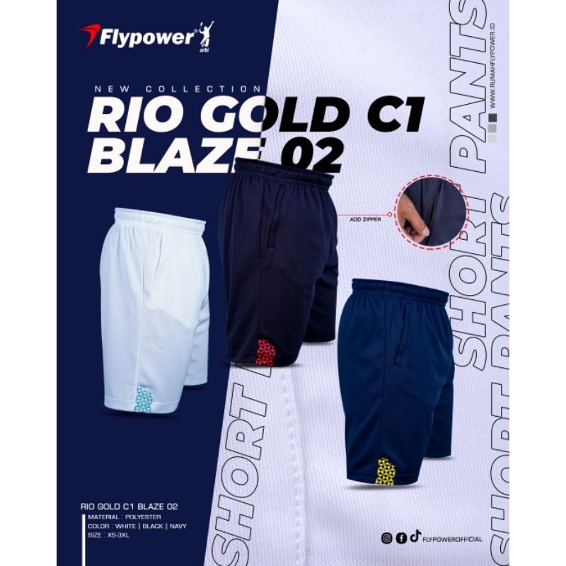 Celana Badminton Flypower Rio Gold C1 Blaze 02 (TA Series) Original