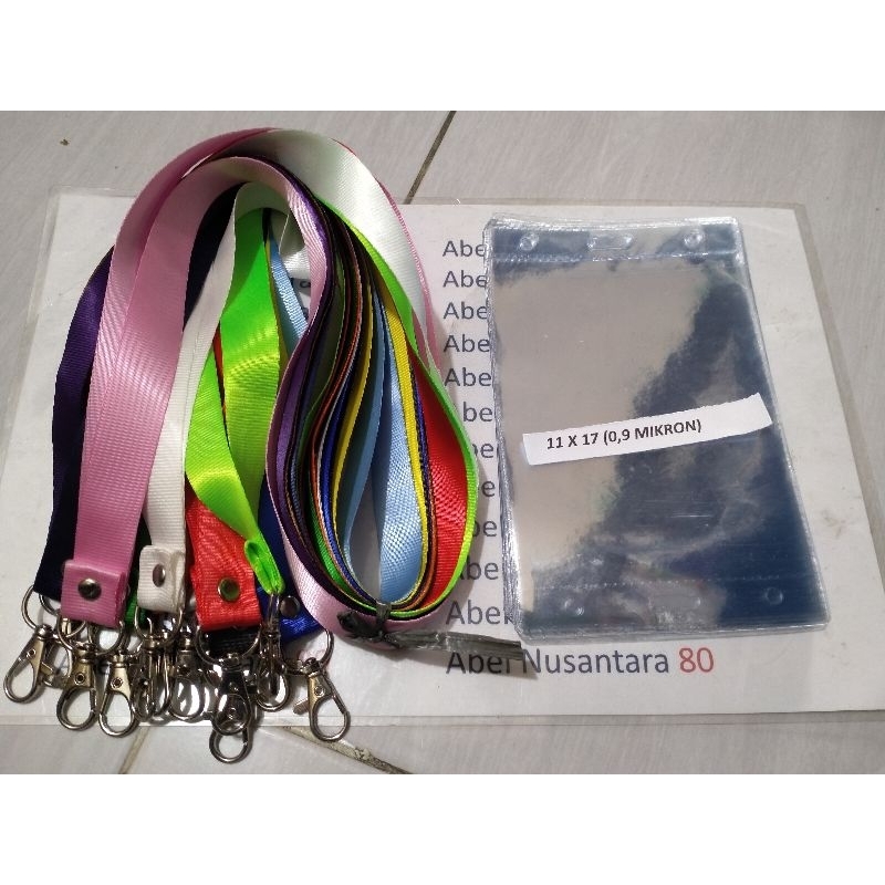 

paket Tali 2cm polos+plastik panitia uk 11x17 cm isi paket 10 pcs tebal plastik 0, 9 mikron