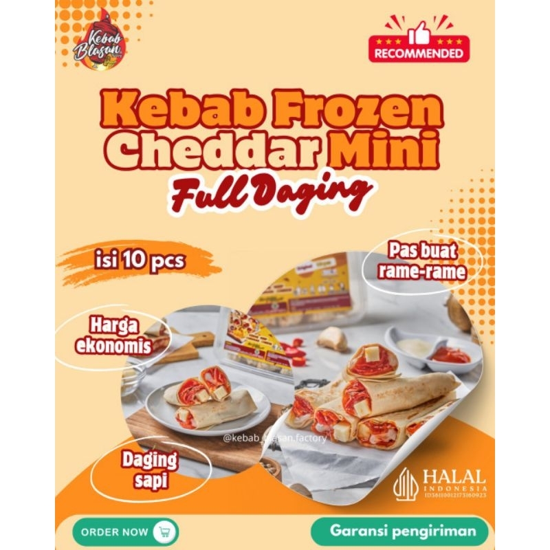 

[HALAL] KEBAB FROZEN CHEDDAR MINI ISI 10 FULL DAGING