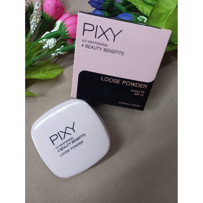 PIXY UV Whitening 4 Beauty Benefits Loose Powder - 02 Yellow Beige | Bedak Tabur | Make Up | Rias Wa