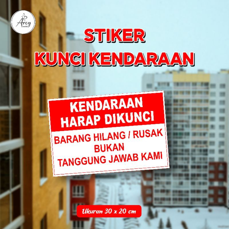 

Stiker Kendaraan Harap dikunci