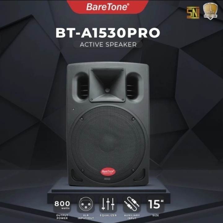 (JUAL 2 BUAH) Speaker 15 inch Aktif Baretone BT A1530 Pro / BT A 1530Pro – Original