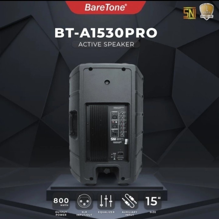 (JUAL 2 BUAH) Speaker 15 inch Aktif Baretone BT A1530 Pro / BT A 1530Pro – Original