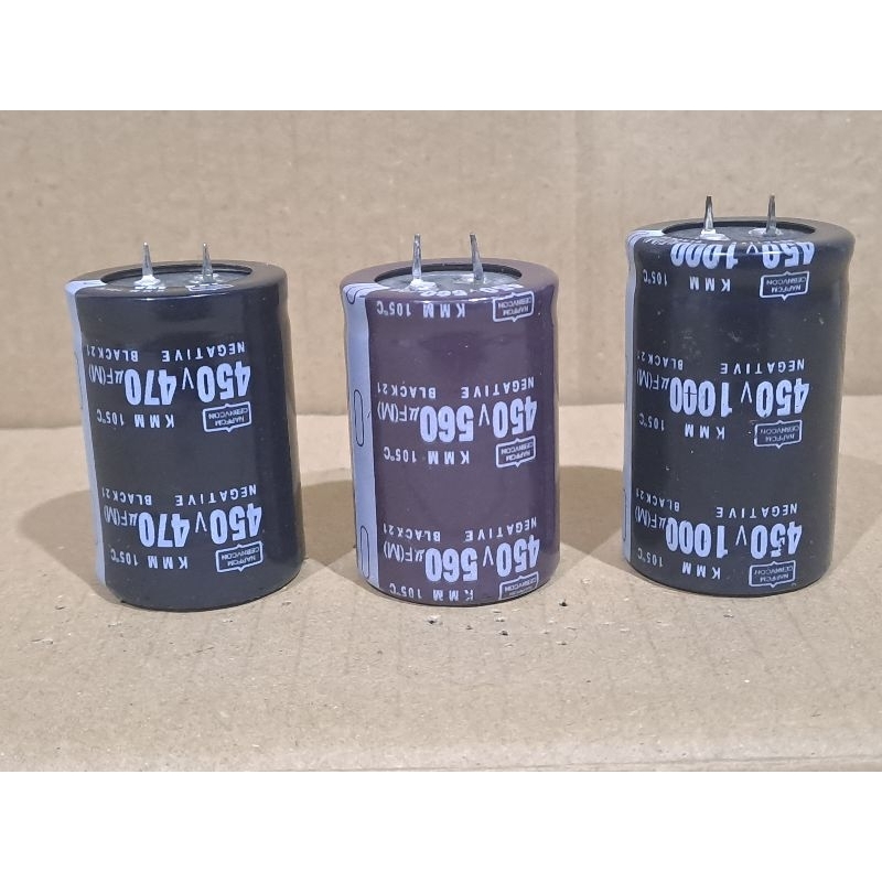 Elco 470 uf ~ 1000 uf / 450 v Nippon Chemicon.