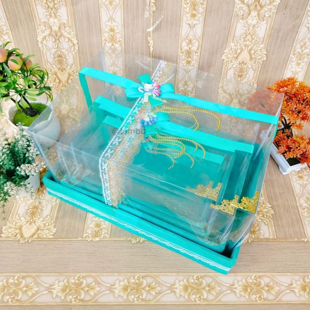 Box Kotak Hantaran Seserahan Pernikahan Set Lengkap Isi 4 Simple Praktis model kekinian