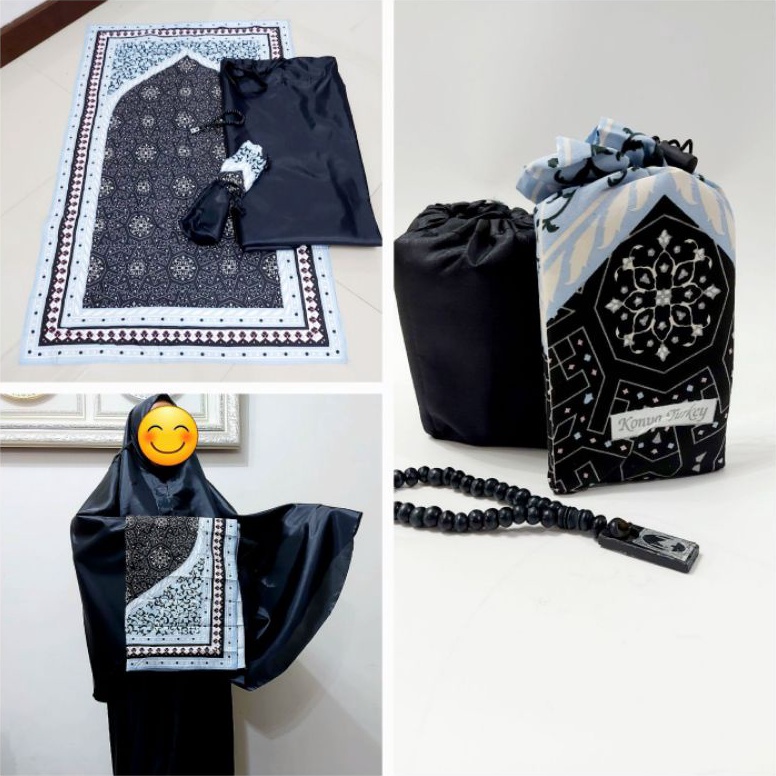 KODE M1H Mukena dan Sajadah Travel Abuthai premium bonus Tasbih untuk remaja  Tas Tote bag