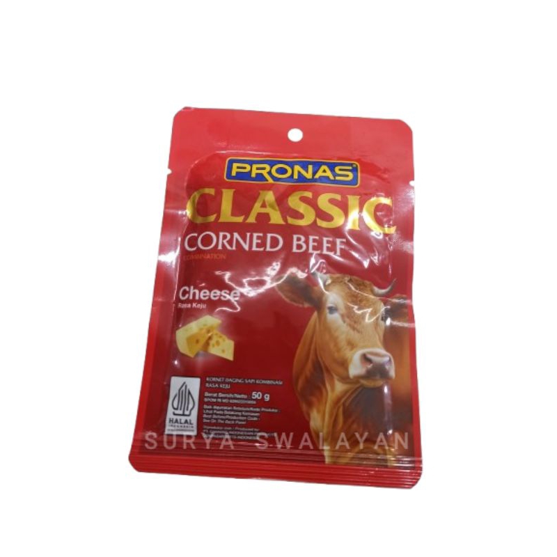 

Pronas Classic Corned Beef Rasa Keju 50 gr - Kornet Sapi