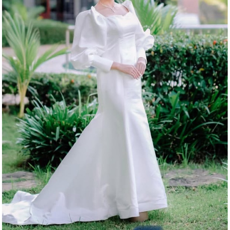 preloved gaun putih slim dress