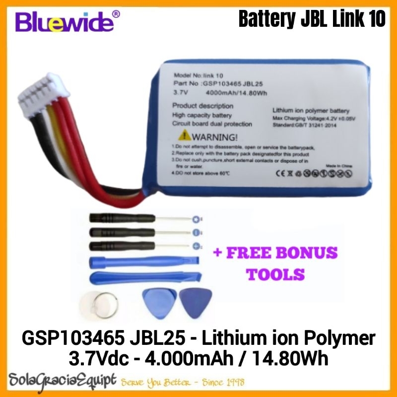Batre / Baterai / Battery Bluetooth Speaker JBL Link 10 GSP103465 - 4.000mAh