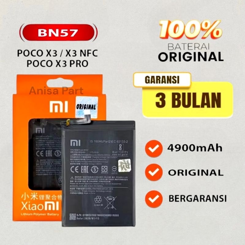 BATRE BATRAI POCO X3 / POCO X3 NFC / POCO X3 PRO BN57 ORIGINAL