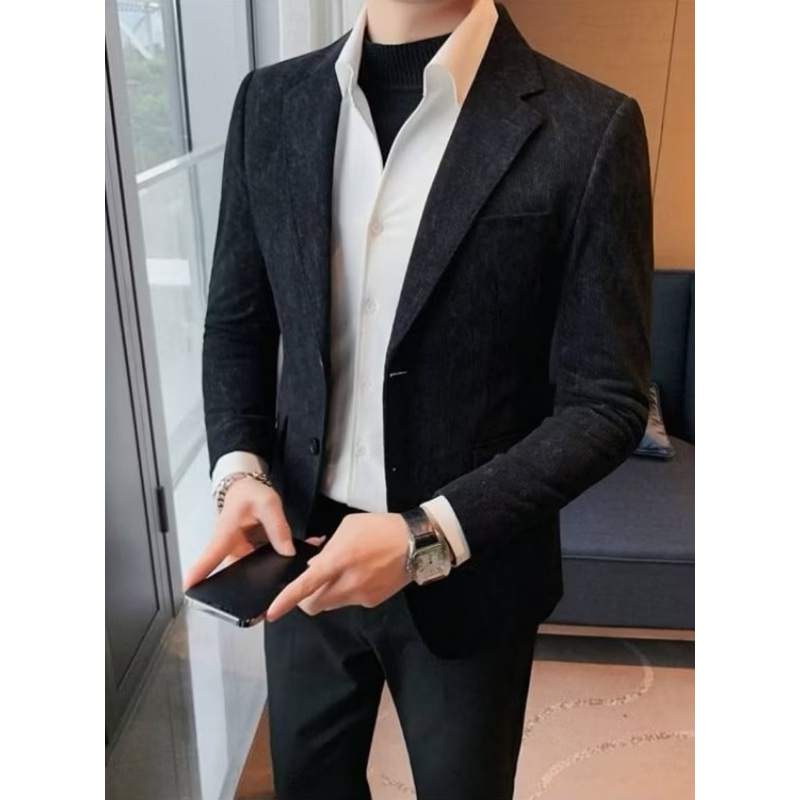 Jas Pria Corduroy Elegan / Jas Casual Pria Bahan Koduroy Slimfit Keren