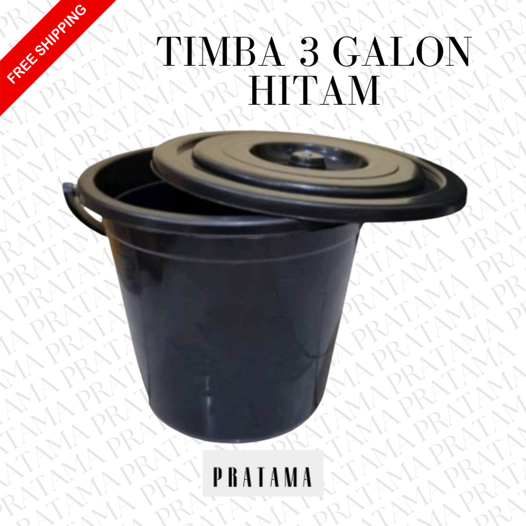 Timba Plastik / Timba air / Timba / Timba 3 Gl Hitam