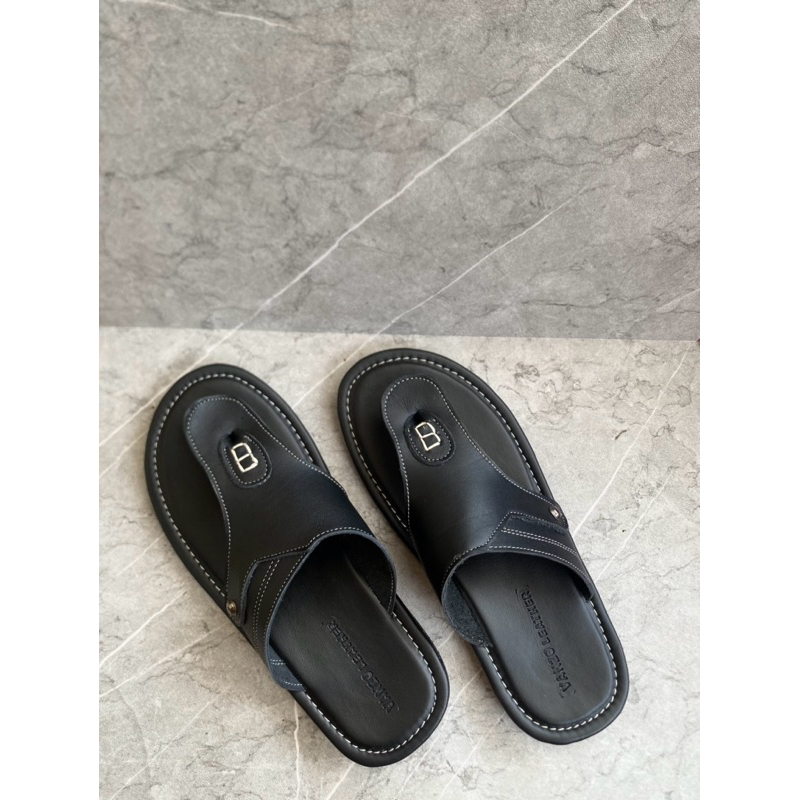 Sandal Kulit Garut Pria - Capit Anyam depan Sandal Kulit Garut