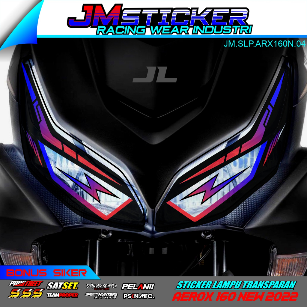 Sticker Lampu AeroX & Alis Motor AeroX 160 New Variasi - Motorcycle