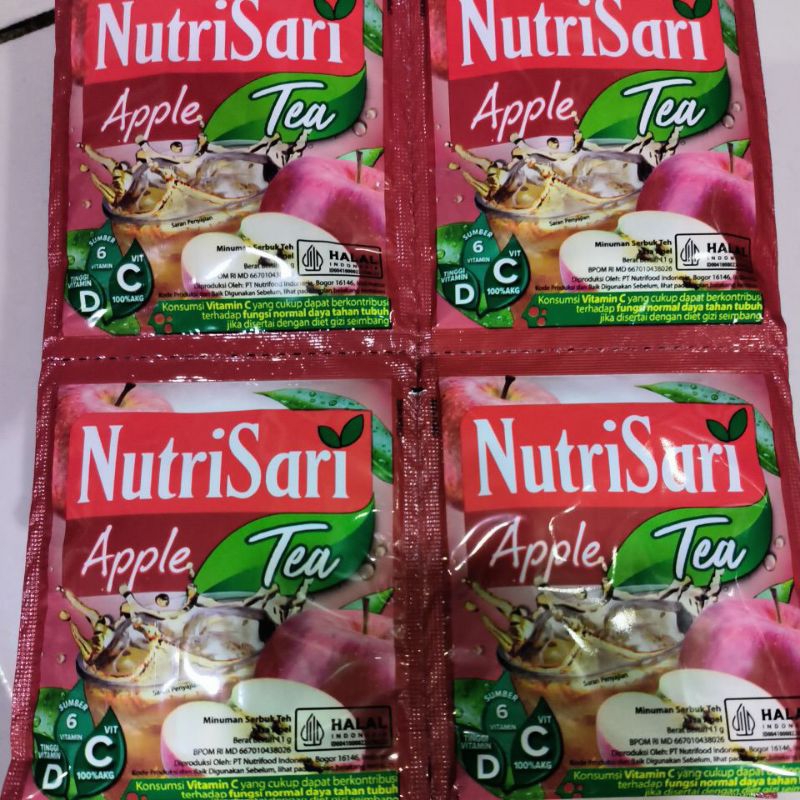 

NUTRISARI APPLE TEA 1 pack isi 4renceng 1renceng isi 10pcs
