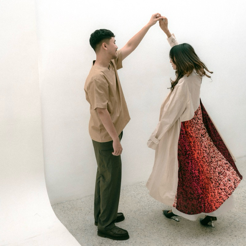 Raya Couple set — Sakura Raya & Koko Boxy Cut (white)