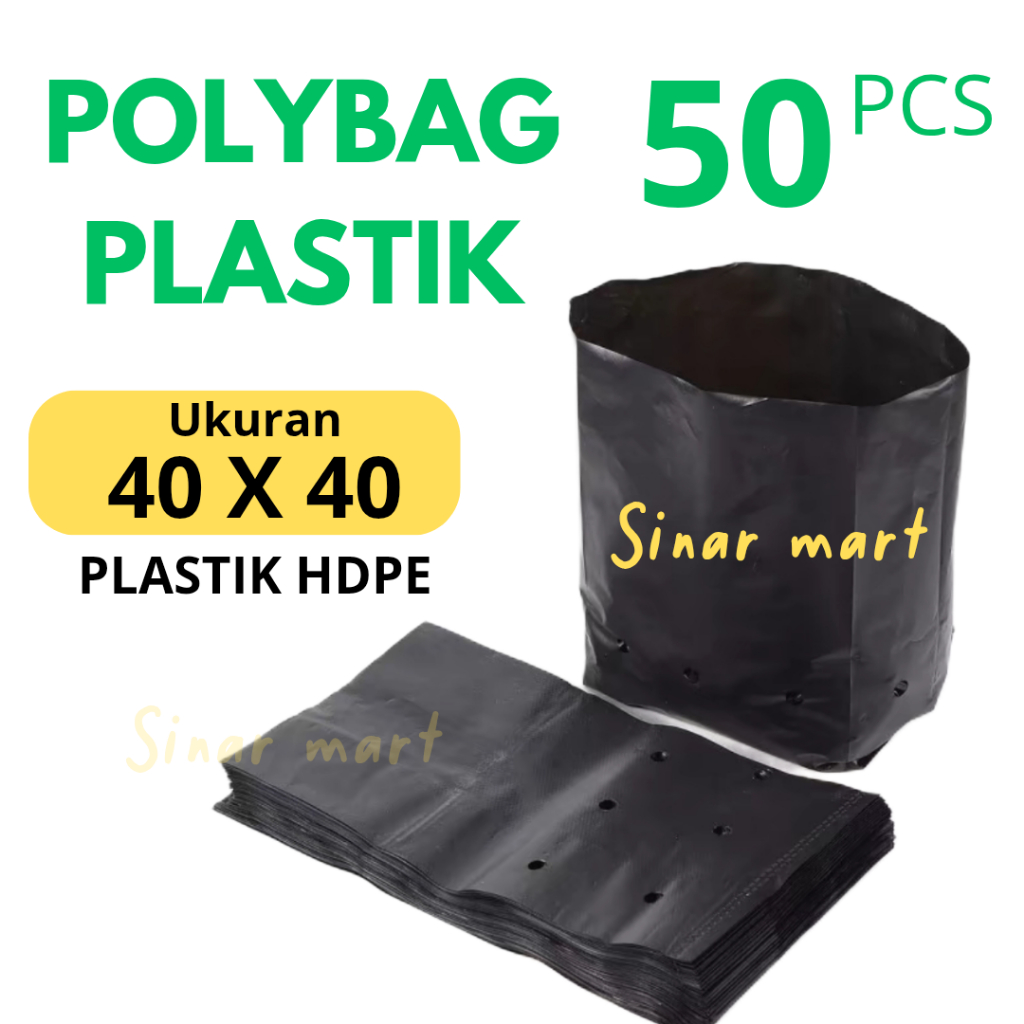 Polybag ukuran 40x40 cm polibag tanaman 50 pcs