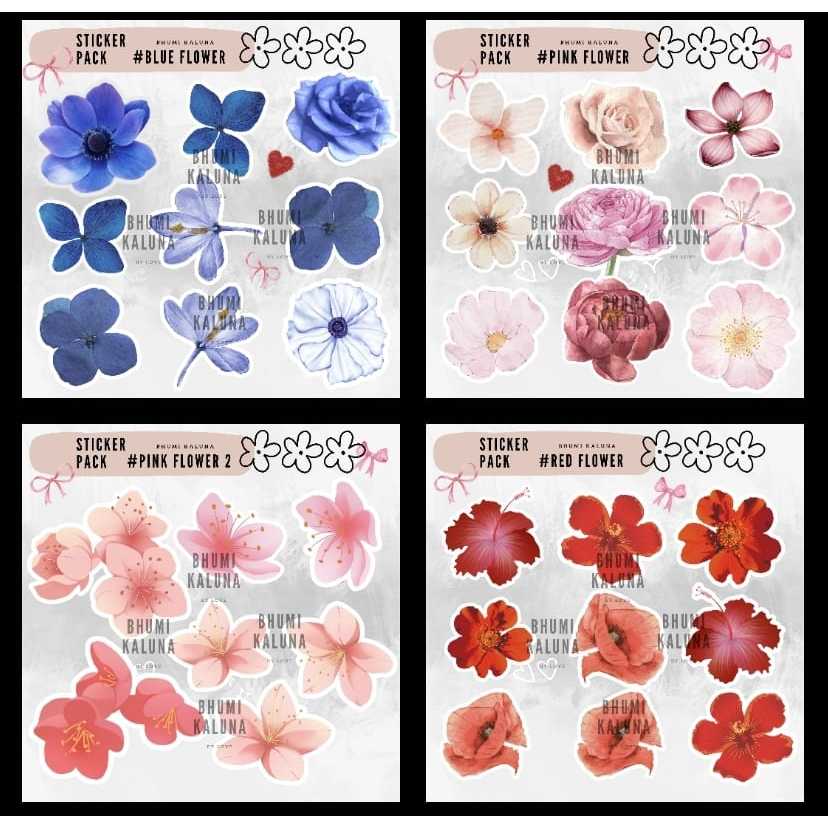 

Kaluna sticker pack - flower edition