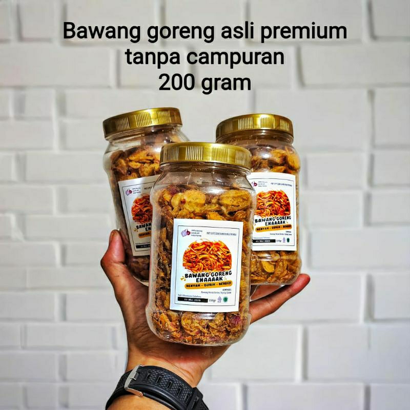

Bawang Goreng Asli Brebes 200 Gram Grade A / Bawang Goreng Siap Saji