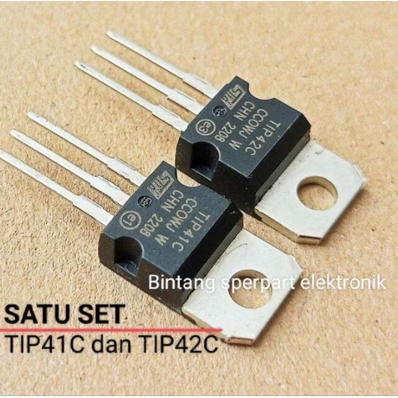 TIP 41C TIP 42C TIP41C TIP42C (SATU SET) TIP 41 TIP 42 TIP41 TIP42 TRANSISTOR TIP 41C TIP 42C