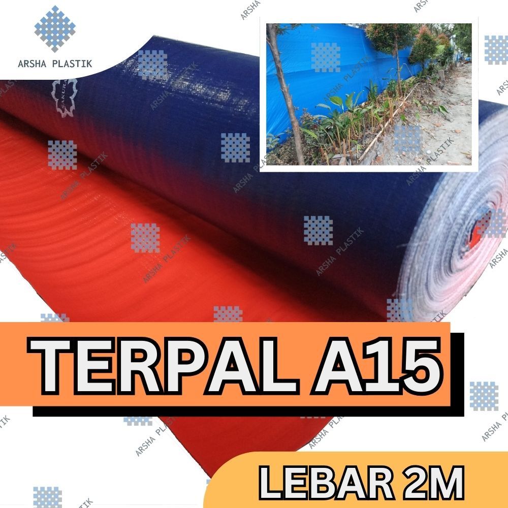 Terpal Meteran Terpal Roll A15 2x100 (harga per 1m) / Terpal plastik / Plastik Terpal / Terpal Dindi