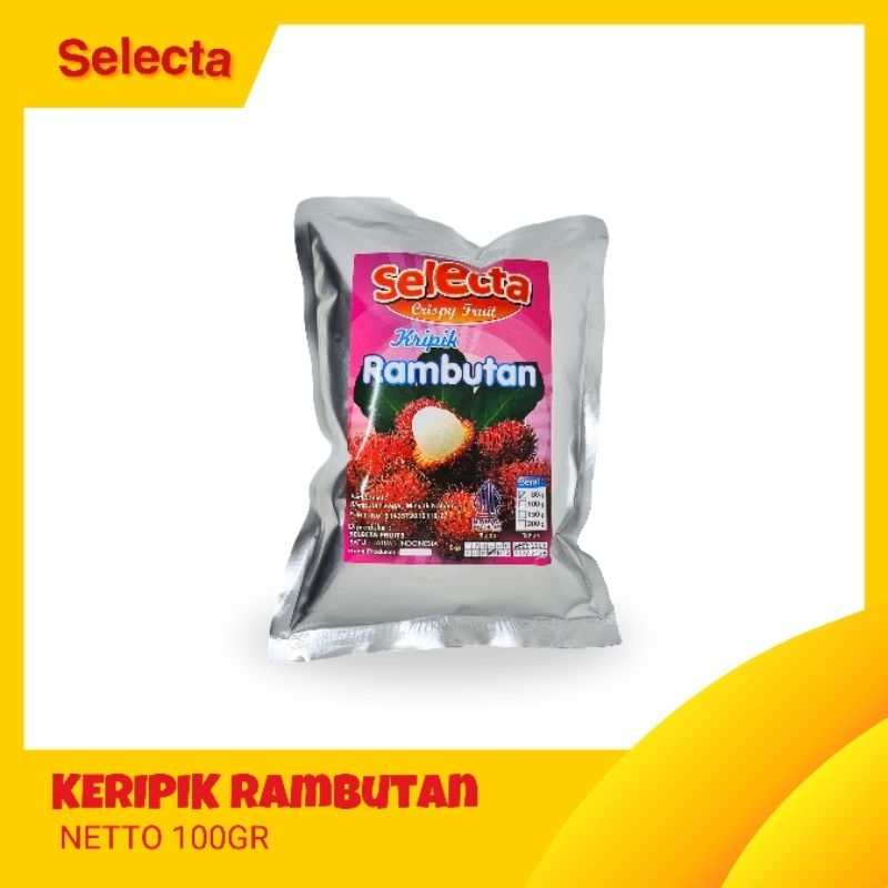 

Keripik Buah Rambutan Grade A [ SELECTA FRUIT ] - Netto 100Gr - Snack Sehat