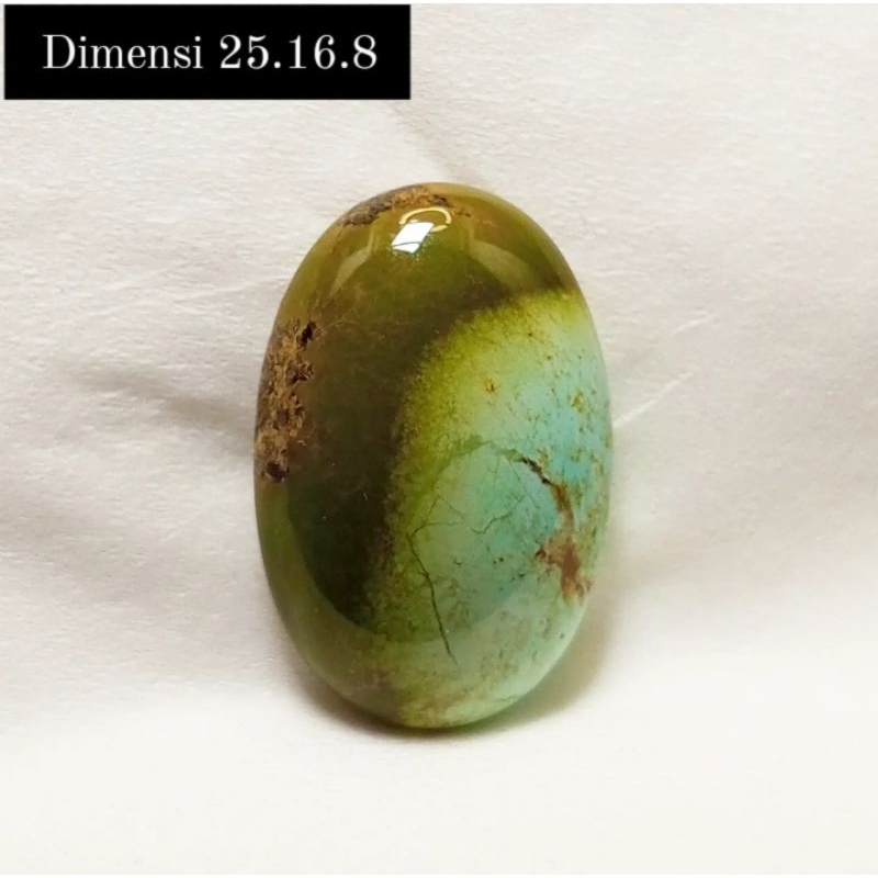 Natural Pirus Persia Motif Yin Yang Item Langka