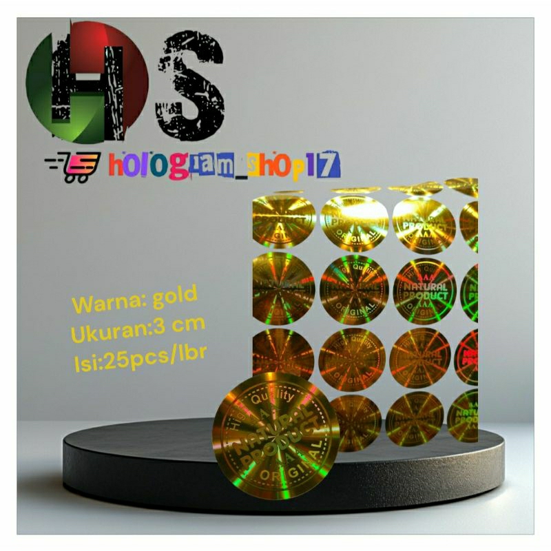 

stiker hologram original natural product AAA