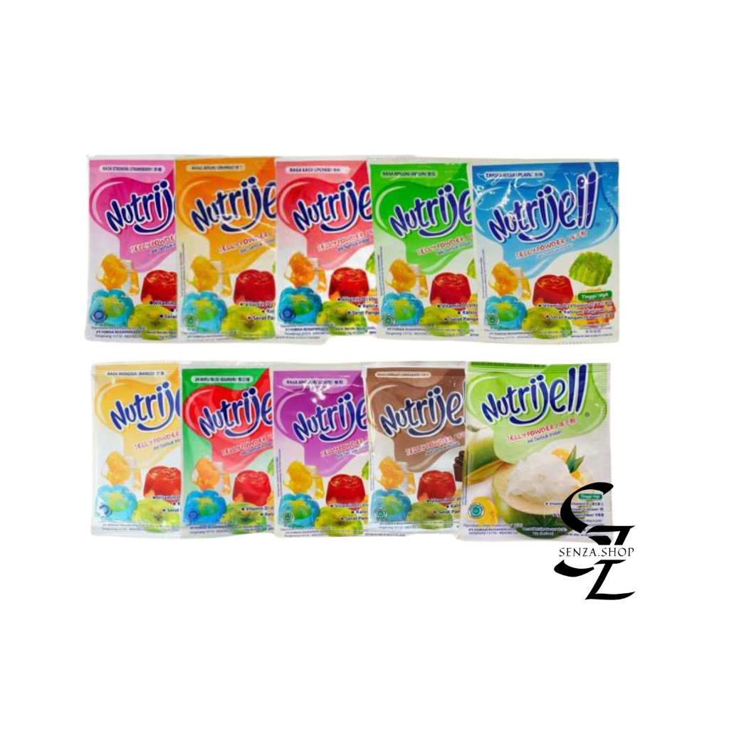 

[PER BOX] NUTRIJELL Jelly Powder Fruits Flavour / Nutrijel Agar Agar Rasa Aneka Buah / Serbuk Jeli