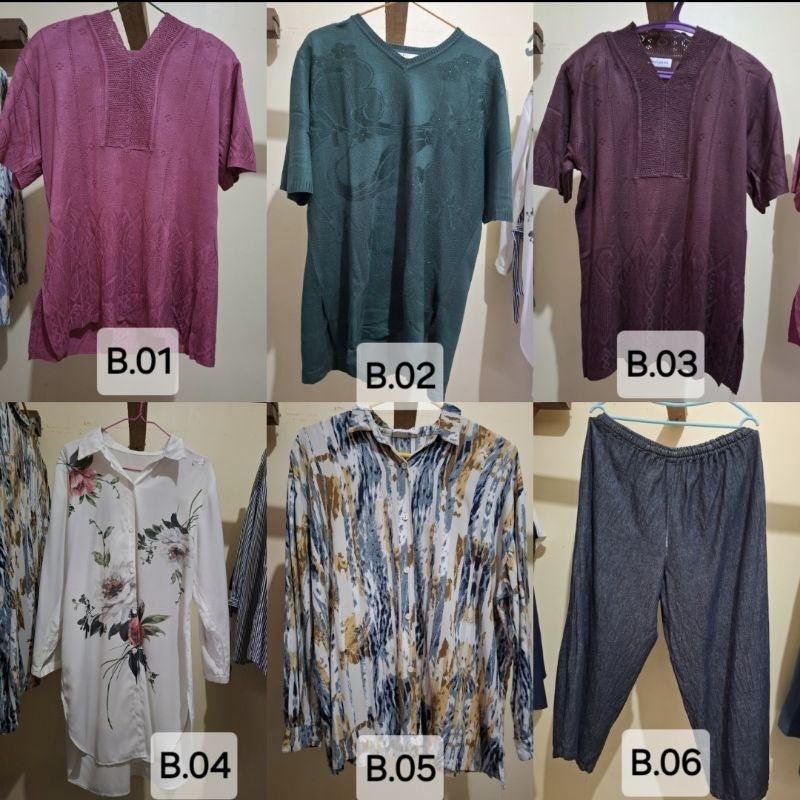 PRELOVED SERBA 20RB LD JUMBO 130CM  BAJU KEMEJA BLOUSE KULOT