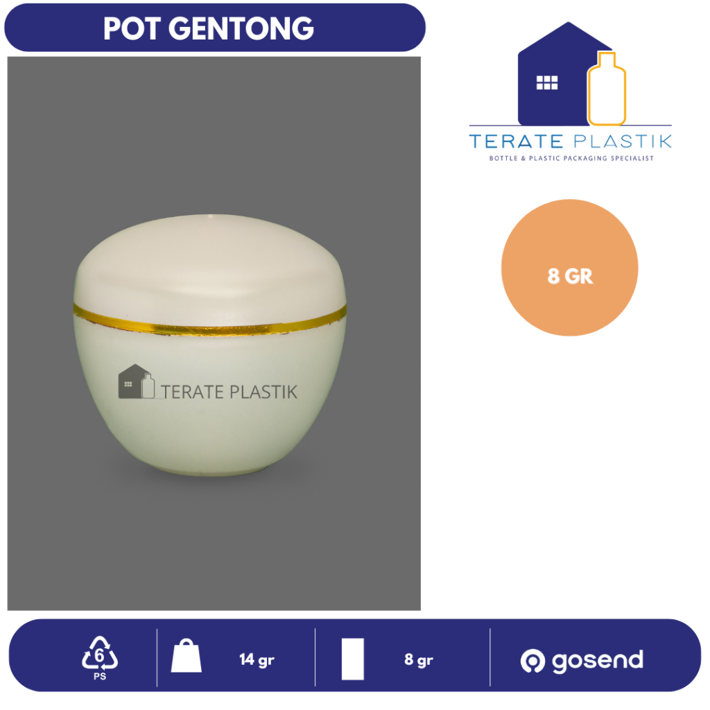 Pot GENTONG 8gr | Pot Cream | Terate Plastik Bandung