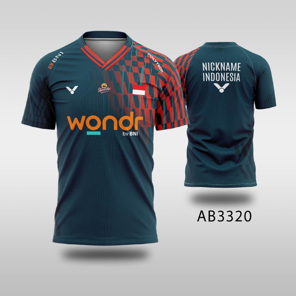 Kaos Atasan Jersey Badminton Indonesia Master 2025 Wondr BNI