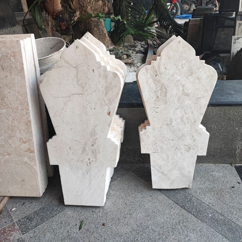 Batu Nisan Marmer Tancap Putih & Maesan Patok Makam Marmer