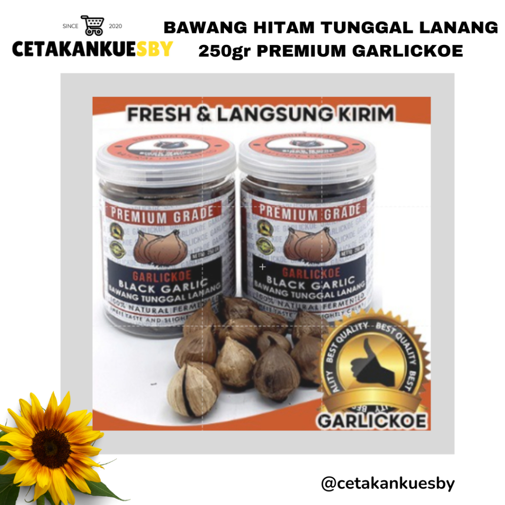 

[CKS] BLACK GARLIC / BAWANG HITAM TUNGGAL LANANG 250gr PREMIUM GARLICKOE