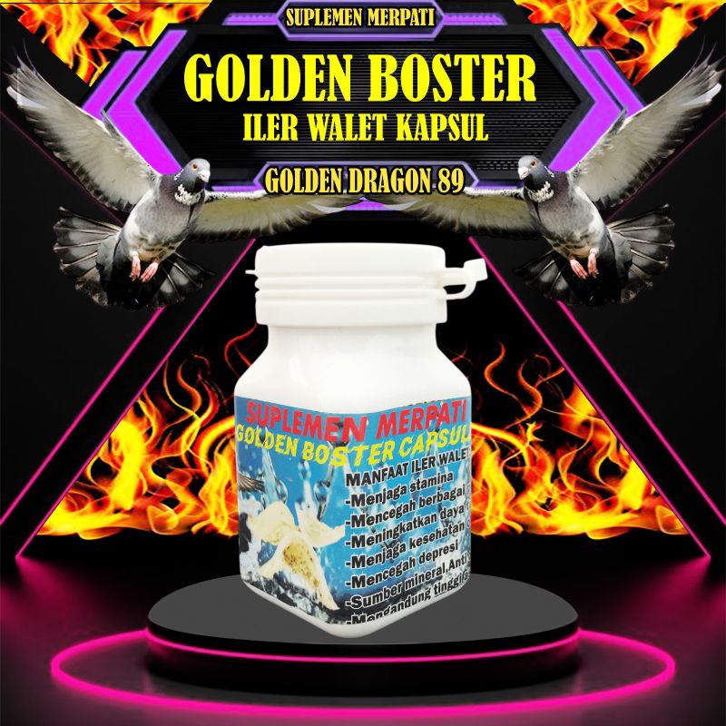GOLDEN BOSTER CAPSULE SUPLEMEN MERPATI II ILER WALET ASLI ORIGINAL BY GOLDENDRAGON89