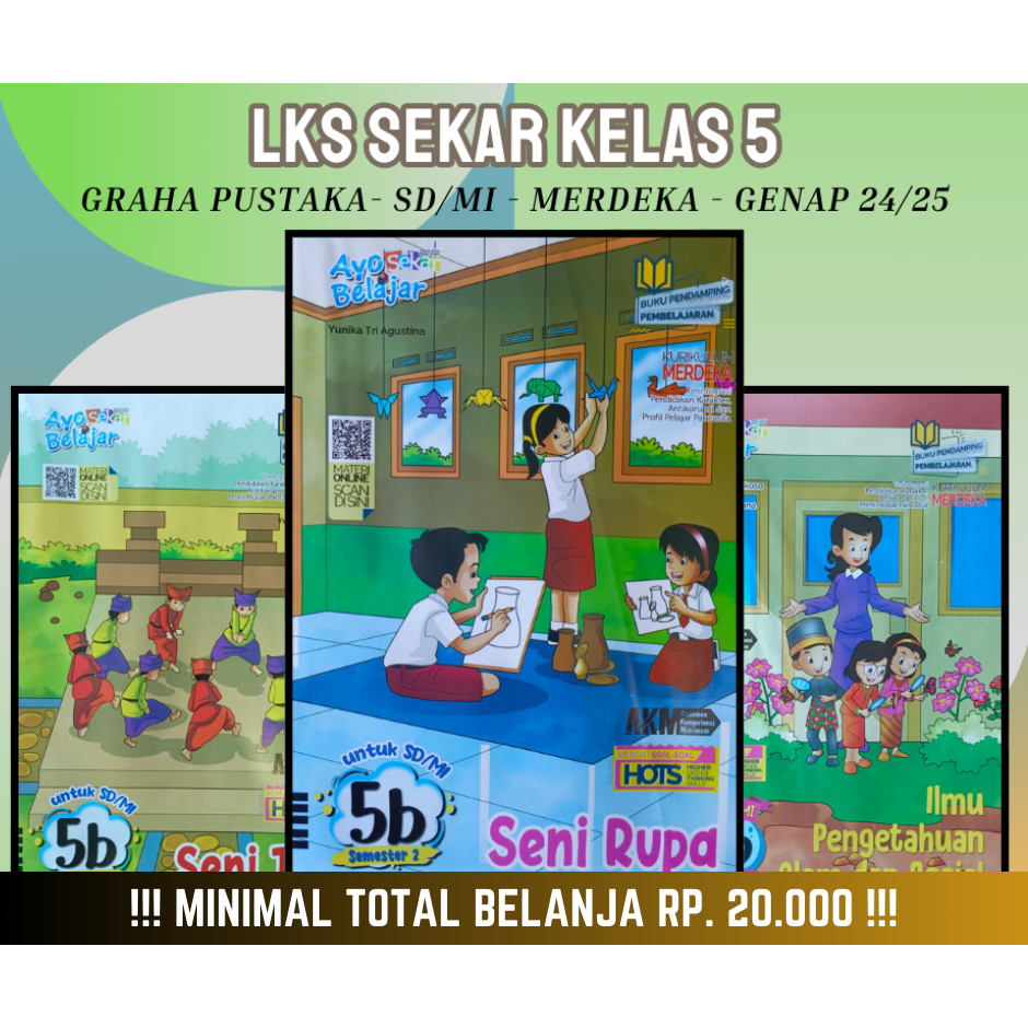 Buku LKS SEKAR GRAHA PUSTAKA SD MI Kelas 5 Merdeka Genap 2024 2025 - Original