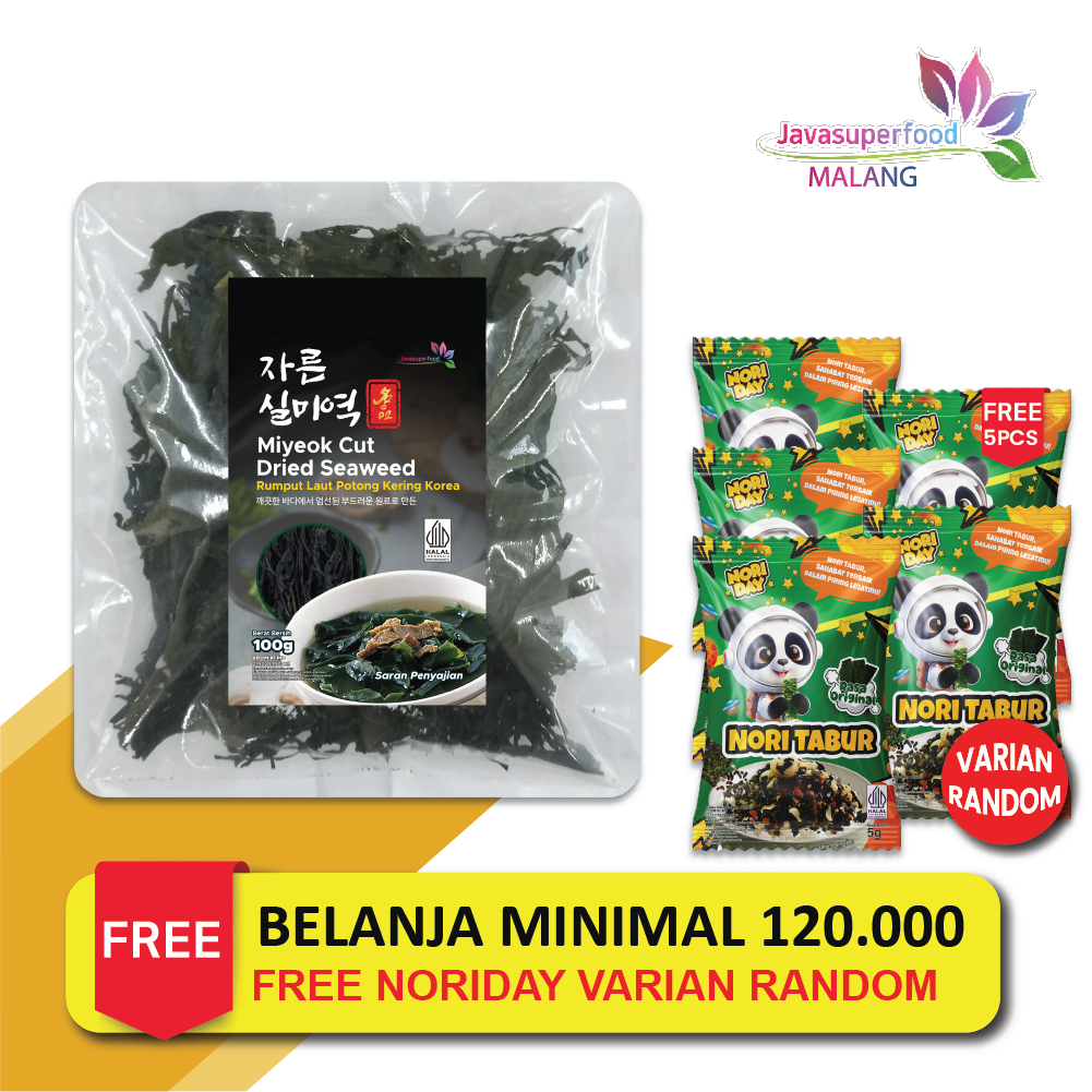 

Cut Wakame Rumput laut kering / Dried Seaweed / Miyeok Myeok Miso soup 100gr