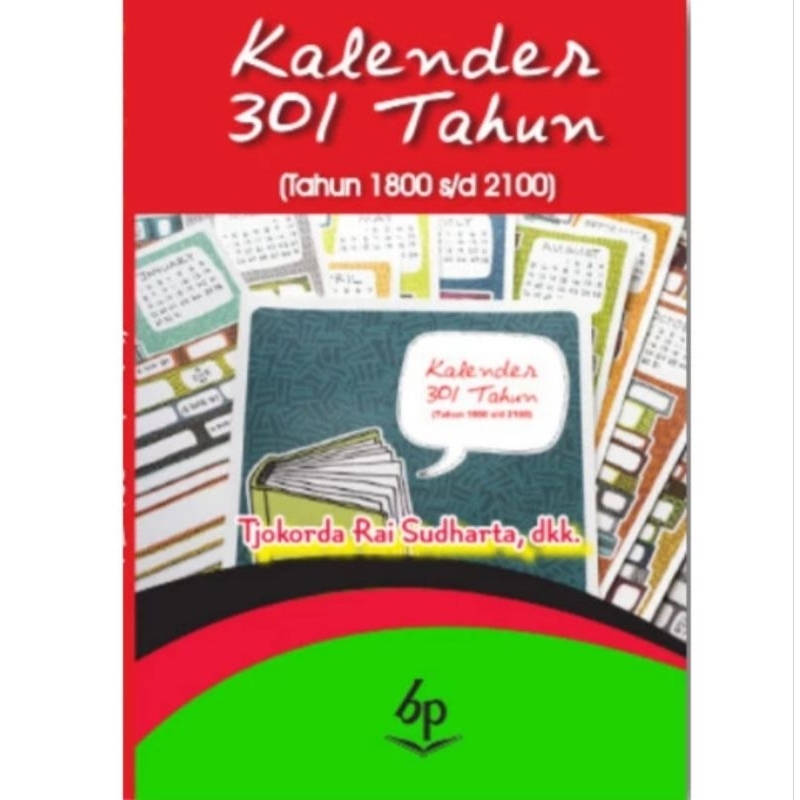 KALENDER 301 TAHUN TAHUN 1800 SD 2100