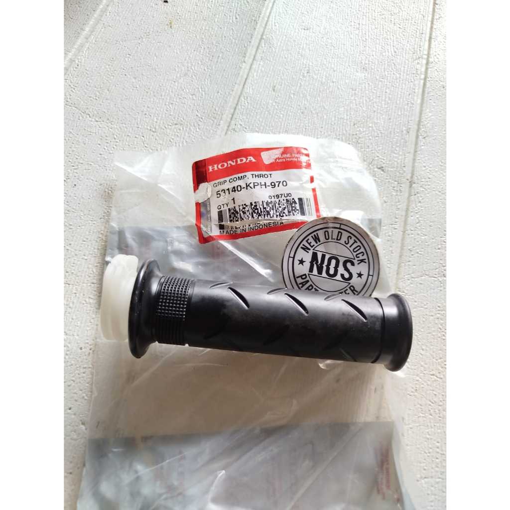 KARET HANDFAT HANDGRIP STANG SETIR STIR KANAN HONDA CBR 150 REVO 110 KIRANA KARISMA SUPRA X 125 ORIG