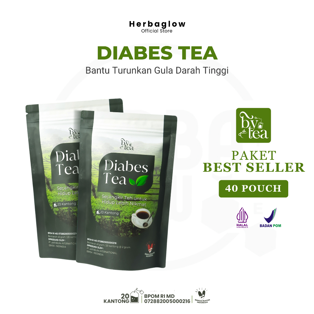 

2 PCS Bytea Diabes Tea - Teh Herbal Untuk Kolesterol Gula Darah Tekanan Darah Tinggi Hipertensi BPOM