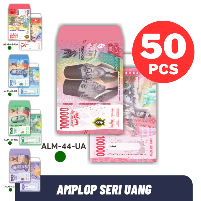 PAKET 50 AMPLOP LEBARAN MEDIUM TEMA UANG TERBARU