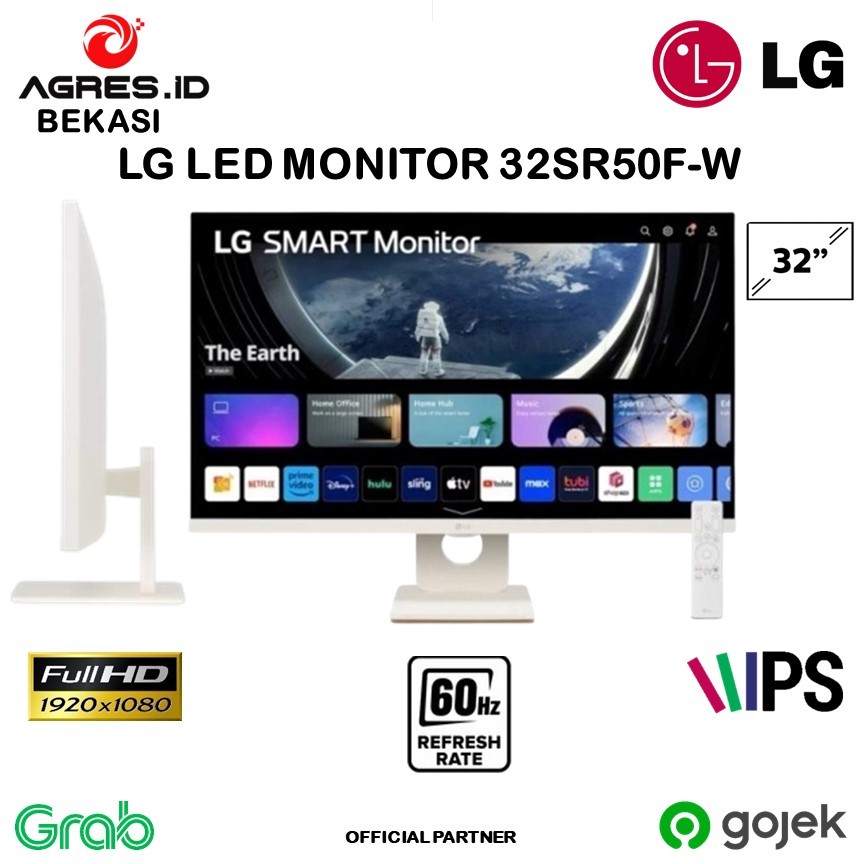 LG LED Monitor (32SR50F-W) Layar 32inch FHD IPS Garansi resmi 3th