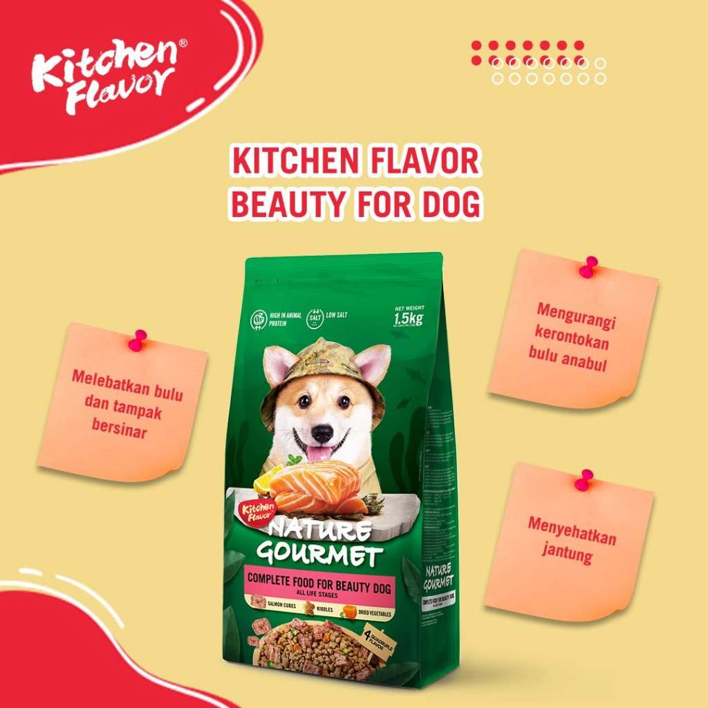 ekspedisi Kf Beauty Dog 10kg / Kitchen Flavour Dog Salmon Coat All Stage
