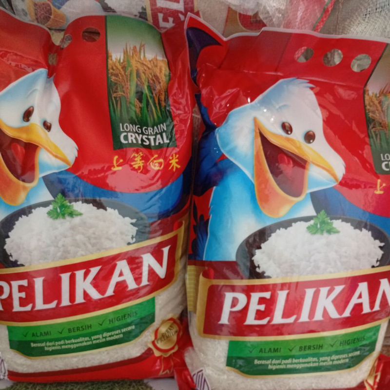 

Beras premium merk Pelikan 5kg(3pcs)