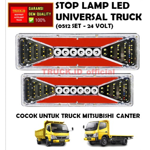 1SET LAMPU REM STOP STOP LAMP VARIASI TRUK CANTER 110 125 136 24 VOLT *0512