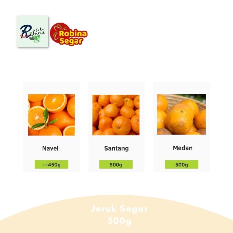 

Jeruk Navel Santang Medan Manis Segar 500 gr
