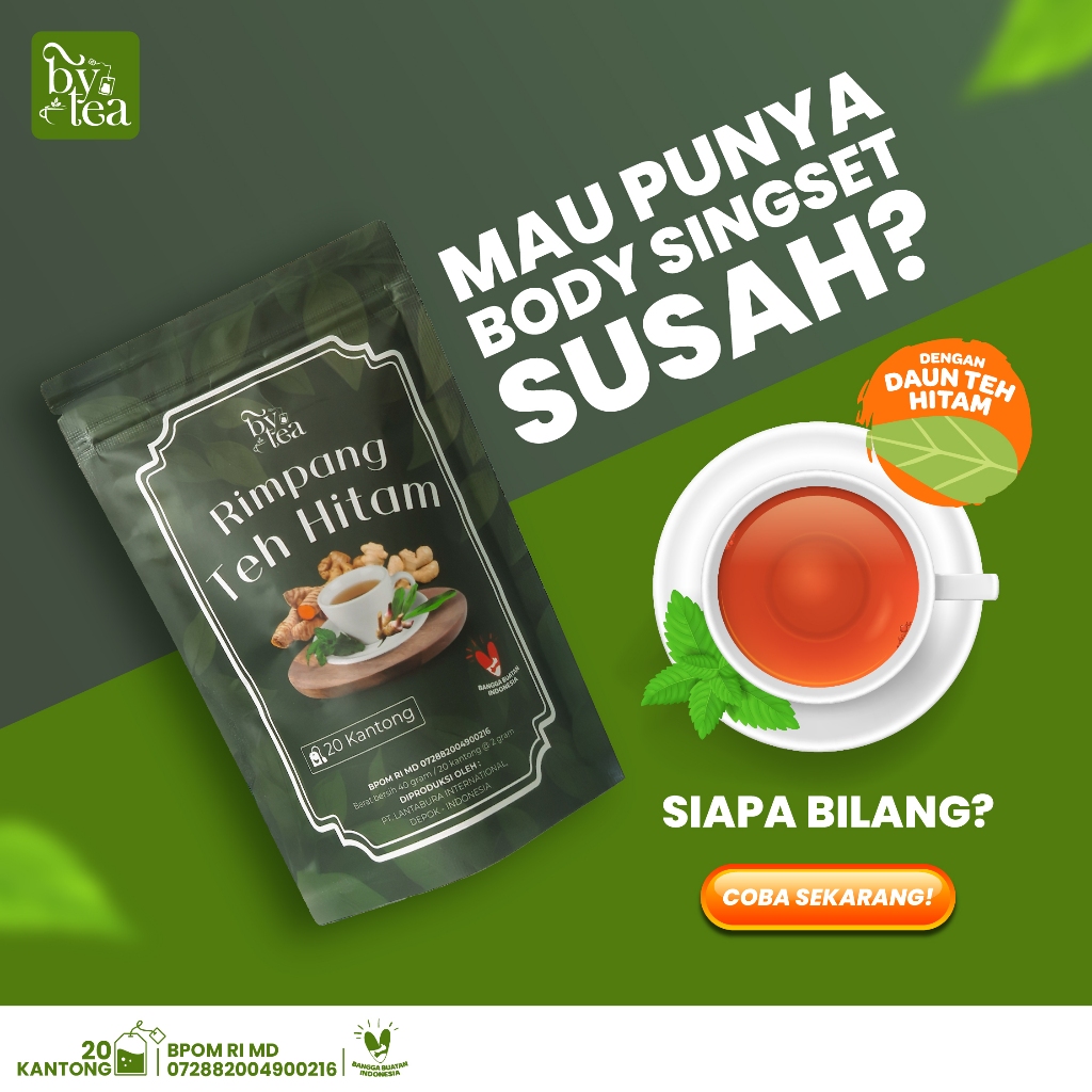 

BYTEA Rimpang Teh Hitam – Rahasia Tubuh Sehat & Ideal 40gr
