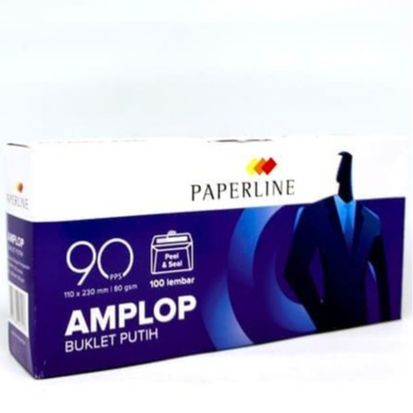 

AMPLOP PPL 90 / AMPLOP PUTIH POLOS / AMPLOP PAPERLINE 23 X 11 CM