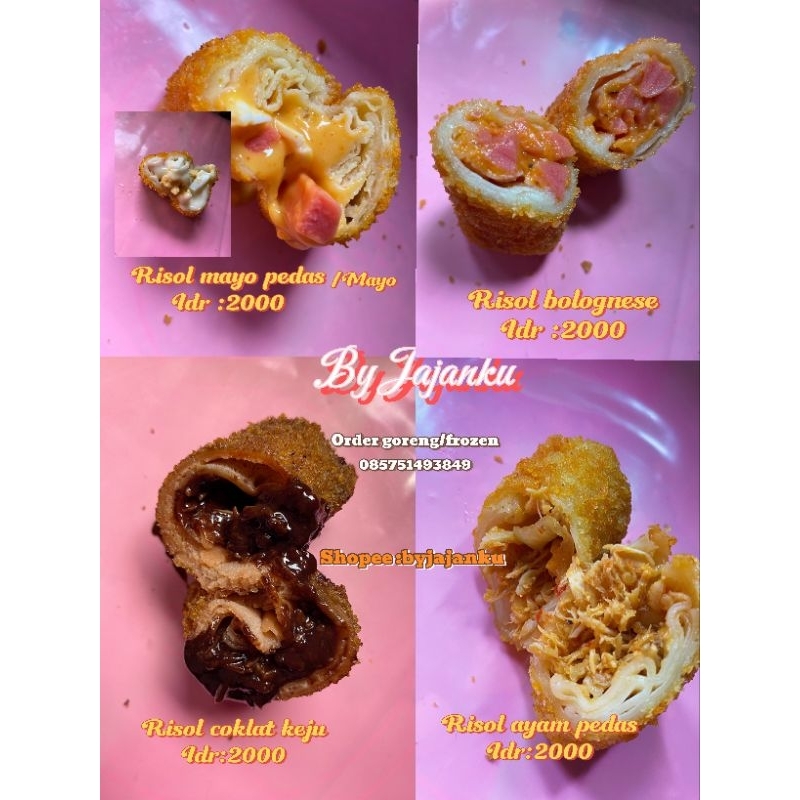 

Risol Frozen 10.000( 1 pack isi 5) satunya 2 ribu